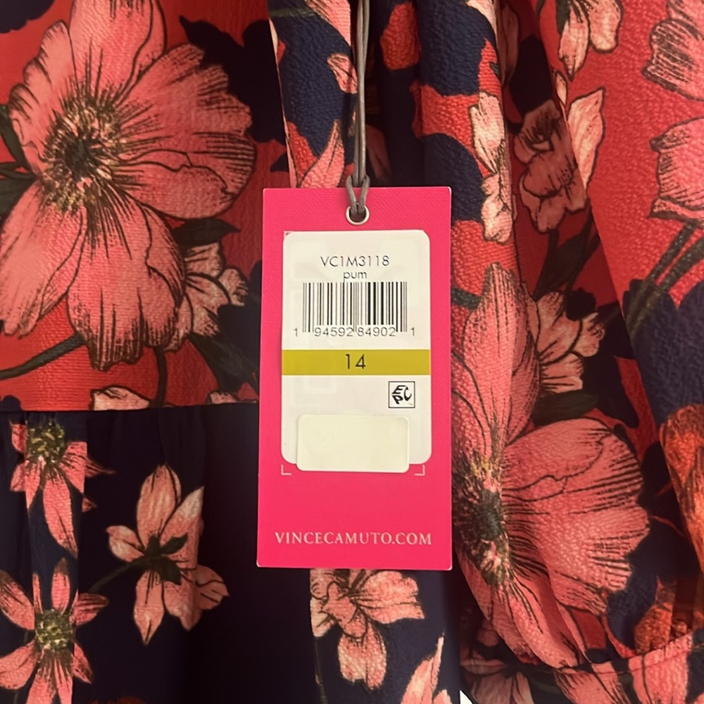 NWT Vince Camuto Mixed Print Dress - Picture 3 of 6
